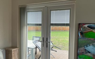 Double glaze units fitted with blinds in glass