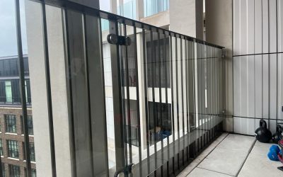 Installation of a 15mm laminated toughened glass balustrade