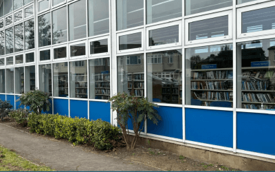 Repair a broken window at a Library in Essex